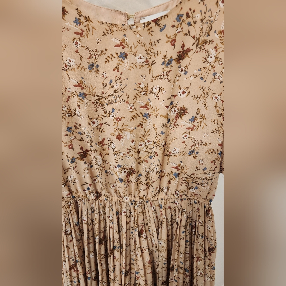Hayden Beige Floral Maxi Dress - Picture 3 of 4
